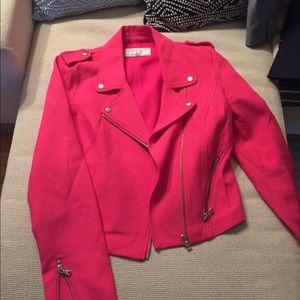 Pick fuchsia moto like jacket